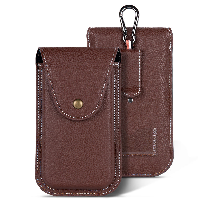 6.7 inch Mobile Phone Waist Bag Vertical PU Leather Belt Hanging Phone Storage Bag 6.7 inch Mobile Phone Waist Bag Vertical PU Leather Belt Hanging Phone Storage Bag